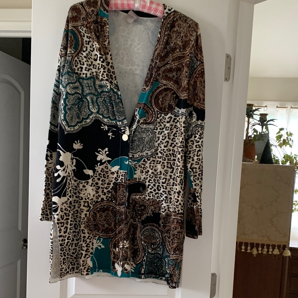 Chico's Multicolor Patterned Cardigan - image 1